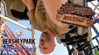 OUR FIRST REACTION of WILDCATS REVENGE  Feat QUEUE WALKTHROUGH and REVERSE 4K POV  Hersheypark [upl. by Norvall]