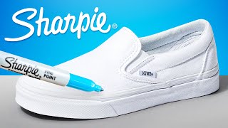 How To CUSTOMIZE SHOES With SHARPIES EASY [upl. by Nerradal]