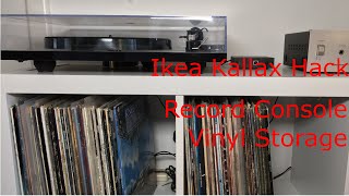 Vinyl Record Storage  Ikea Kallax Shelf  Ikea Bookcase Hack  Vinyl Music [upl. by Caddaric]