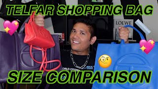 Telfar Shopping Bag Size Comparison  Differences What Fits  Which Size Should You Get [upl. by Dani]