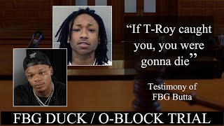 FBG Butta testifies about witnessing T Roy do a hit and breaks down O Block OTF Lamron [upl. by Atiekal]