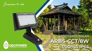 Arbotante solar  ARBSCCT8W Producto nuevo Geopower [upl. by Adnohsar]