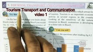 Tourism Transport and Communication Class10 Geography Part 1 JSir 10th std explanation in Hindi [upl. by Lessur]