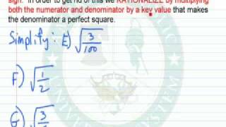 Simplify Expressions Involving Numeric Radicals [upl. by Shelah]