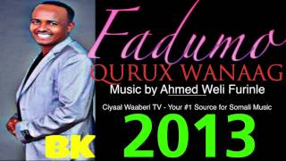 MAXAMED BK FADUMO QURUX WANAAG 2013 [upl. by Heydon]