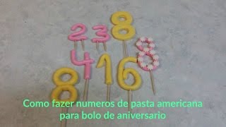 Como Fazer Numeros de Pasta Americana [upl. by Engen]