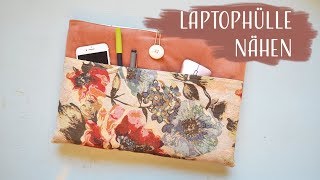 DIY Laptophülle selber nähen  Handyhülle  Tablethülle [upl. by Eissolf]