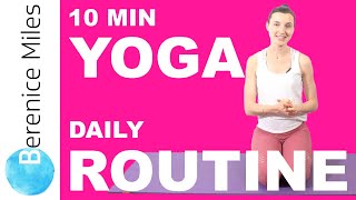 Yoga Routine for Energy Easy 10 Minute at Home Workout for Beginners  Berenice Miles [upl. by Esinad]