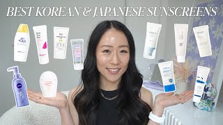 ☀️ Top 10 Korean amp Japanese Sunscreens 🇯🇵🇰🇷  Best Asian Sunscreens with NO white cast or pilling [upl. by Reich]