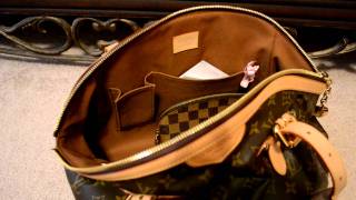 Whats inside my bag Louis Vuitton Tivoli GM Handbag  Showing what fits [upl. by Irene]