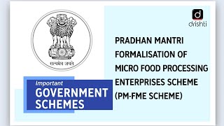 Important Government Schemes  PMFME Scheme [upl. by Rabiah]