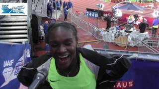 Dina AsherSmith falls in love with Stockholm and gets her first ever Diamond League victory [upl. by Ayotyal556]