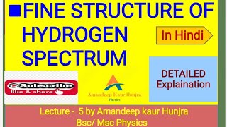 Fine Structure of hydrogen atomSpin Orbit Interaction bscfinalphysicsatomicphysic hyperfine [upl. by Enneiluj]