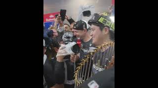 Shohei Ohtani tries out the new hardware WorldSeries [upl. by Sonnnie]