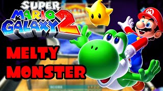 Super Mario Galaxy 2 100 Walkthrough 🌌 Melty Monster Galaxy Secret Star 3 [upl. by Icyaj77]