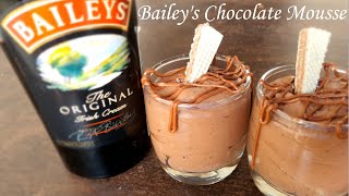 Baileys Chocolate Mousse  Easy Chocolate Mousse Recipe  Eggless Baileys Chocolate Mousse [upl. by Telimay]