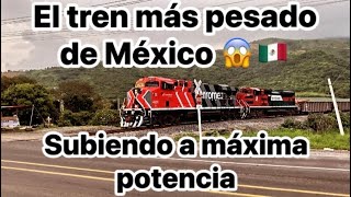 Impresionante el TREN más pesado de México subiendo con 106 vagones cargados [upl. by Robinson]