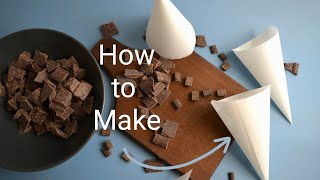 Easy Piping Bag Using Parchment Paper  Chocolate writing tutorial [upl. by Mellen618]