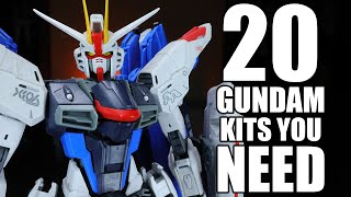 Top 20 Gundam kits you NEED [upl. by Inaffyt]