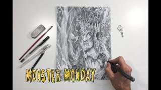 Monster Monday  Drawing an Ent Tree Creature [upl. by Beale806]