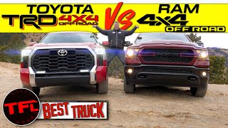 Its On Can The 2022 Toyota Tundra TRD OffRoad Keep Up With The Ram 1500 BackCountry [upl. by Mayfield]