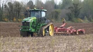 John Deere 8370RT with Vaderstad Top Down 600 [upl. by Ejrog]