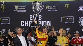 Joey Logano wins NASCAR Monster Energy cup series championship [upl. by Nahtnhoj]