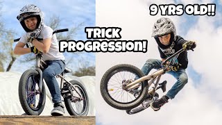 End of 9 Caidens Freestyle BMX Trick Riding Progression [upl. by Carolee]