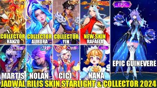 UPDATE JADWAL RILIS SKIN STARLIGHT amp COLLECTOR MLBB OKTOBER SAMPAI DESEMBER 2024 NEW SKIN GUINEVERE [upl. by Henrion]