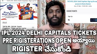 ipl 2024 delhi capitals tickets pre rigistration started  delhi capitals tickets booking paytm [upl. by Cristie]