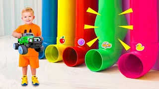 Olivers Colored Pipes Adventure  More Fun Kids Videos  Mega Compilation [upl. by Eibbob]