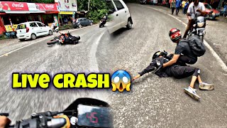 Live bike crash 🥺  RC200 crash  crash hogya 😭 Hyper ride [upl. by Clauddetta159]