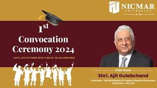 NICMAR University Pune  Convocation Ceremony 2024  Celebrating Excellence and Achievement [upl. by Nywrad]