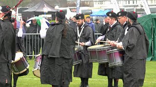 Milngavie Pipe Band competing in Grade 3B finals at the 2022 British Pipe Band Championships [upl. by Lumbard]