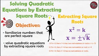 Solving Quadratic Equations by Extracting Square Roots [upl. by Giacinta]