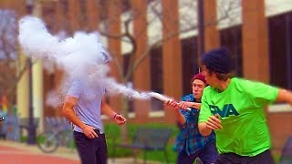 RebelTV Jumping CANNON Prank [upl. by Dredi]