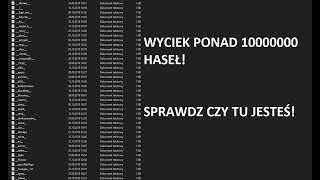 WYCIEK PONAD 100000 HASEŁ [upl. by Nyret83]