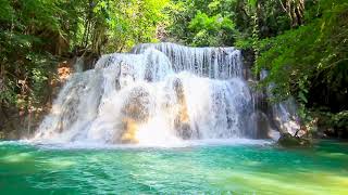 Waterfalls In Deep Forest at Huai Mae Waterfall 4k Waterfall White Noise Nature Sounds to Sleep [upl. by Atiran]