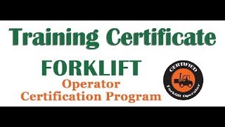 Forklift Operator Certification Program for 2018 [upl. by Korrie]