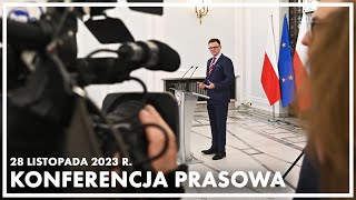 Konferencja prasowa marszałka Sejmu Szymona Hołowni [upl. by Meirrak]