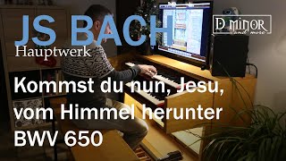 JS BACH  Kommst du nun Jesu vom Himmel herunter BWV 650  Hauptwerk Obervellach [upl. by Alliuqaj]