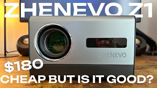 ZHENEVO Z1 Projector REVIEW  800 ANSI  Native 1080p  Auto Focus  180  VERY CHEAP BUT ANY GOOD [upl. by Annauj]