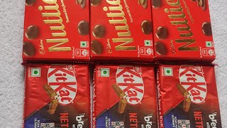 Lots of Chocolate Satisfying video Kit Kat vs Nutties Chocolate opening video baby enjoying video [upl. by Richardson]