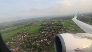 PKGMV GARUDA INDONESIA BOEING 737800 SUMMER AFTERNOON TAKEOFF FROM YOGYAKARTA [upl. by Annie]