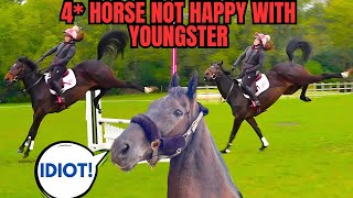 4 HORSE NOT HAPPY WITH YOUNG EROL  ZEB AND EROL GO SHOWJUMPING  XC  VLOG 142 [upl. by Earissed]