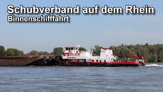 Schubverband auf dem Rhein  Sommer 2023  Binnenschifffahrt  Shipspotting [upl. by Bartolome]