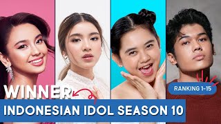 Juara Indonesian Idol Season 10🎤 Ranking 115 🎤 Pemenang Indonesian Idol Musim 10 2019 [upl. by Odragde]