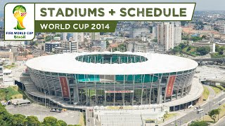 FIFA World Cup 2014 Brazil  All Stadiums  Schedule HD [upl. by Cykana]