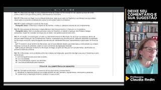 CONCURSO MUNICÍPIO DE BAGÉ Revisão Lei Orgânica Municipal [upl. by Orfield]