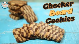 Homemade Checkerboard Cookies  How To Make Eggless Cookie Without Oven  Bhumika Bhurani [upl. by Sherburne]